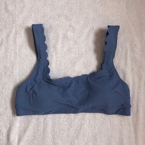 Jessica Simpson Scalloped Neck bikini top